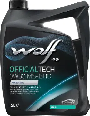 Моторное масло Wolf WOLF OFFICIALTECH 0W30 MS-BHDI. Артикул 8323591